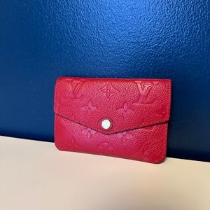 Louis Vuitton Scarlet Red Empreinte Embossed Leather Key Pouch Cles Card Holder